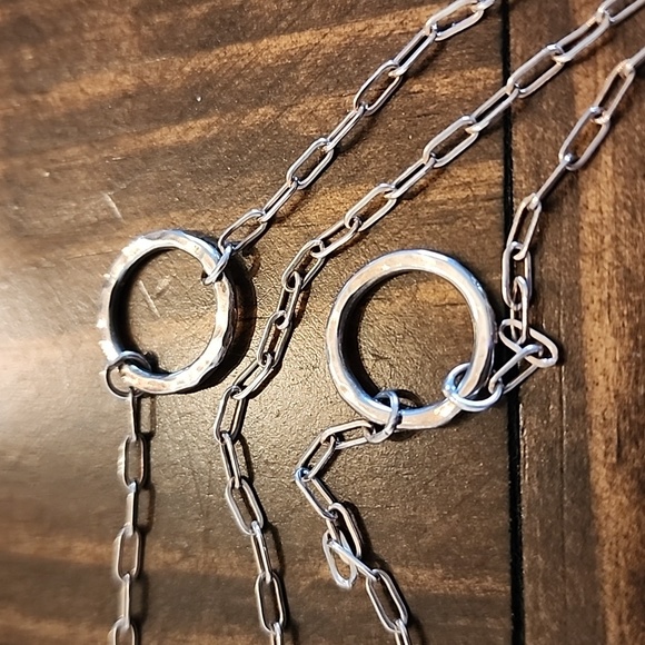 Adina Reyter Sterling Silver 925 45 inch Circle Long Chain Necklace - Picture 2 of 3